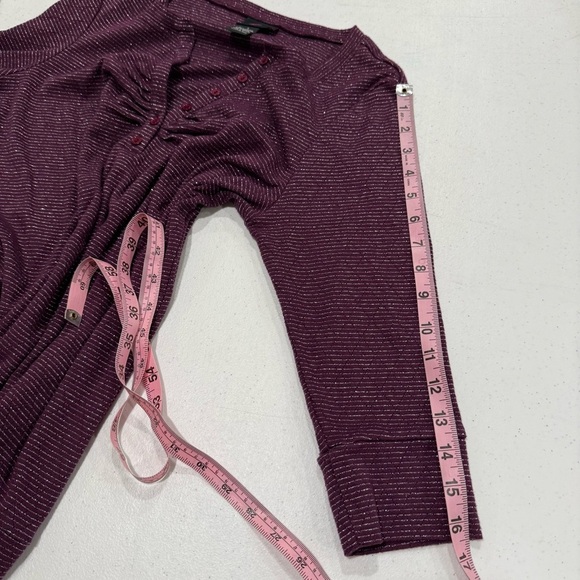 Torrid 3/4 Sleeve Bodycon Pullover V-neck Purple & Silver Women’s Size 1 (1X) - Picture 7 of 11
